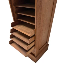 Art Nouveau Filing Cabinet with Tambour Shutter Door, 1900s